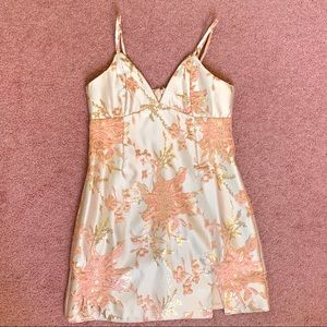 Wild Fable Pink Jacquard Slip Dress